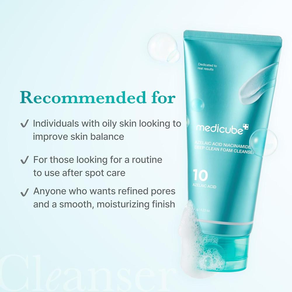 LIMPIADOR FACIAL MEDICUBE AZELAIC ACID FOAM CLEANSER 4.23 OZ / 120 G - 5