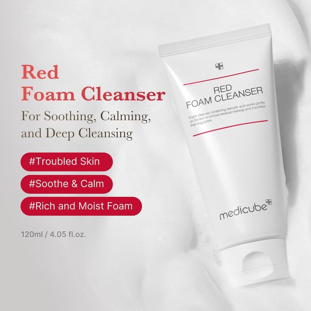 LIMPIADOR FACIAL MEDICUBE RED FOAM CLEANSER 4.23 OZ / 120 G - 2