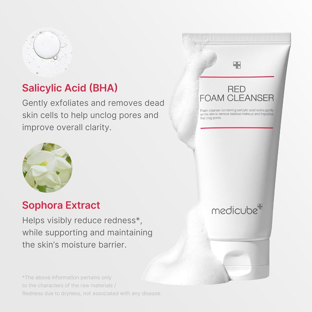 LIMPIADOR FACIAL MEDICUBE RED FOAM CLEANSER 4.23 OZ / 120 G - 4