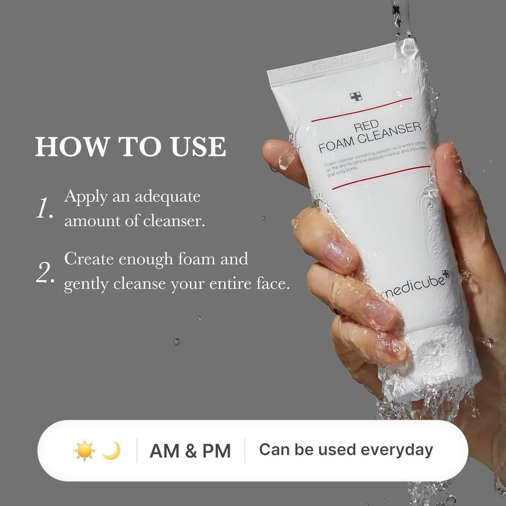 LIMPIADOR FACIAL MEDICUBE RED FOAM CLEANSER 4.23 OZ / 120 G - 5