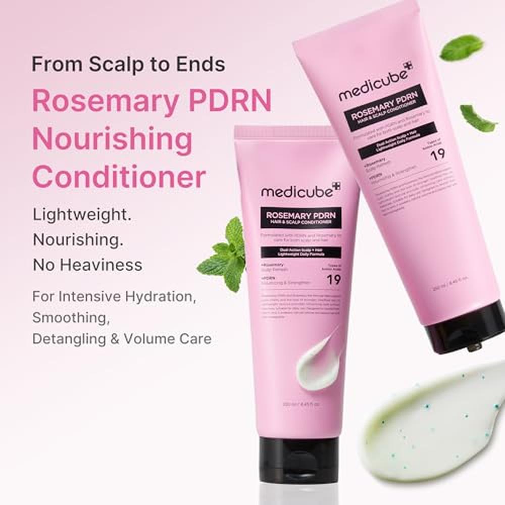 SET COREANO CAPILAR MEDICUBE 13.52 OZ / 400 ML + 8.45 OZ / 250 ML + 0.67 OZ / 20 ML - 4