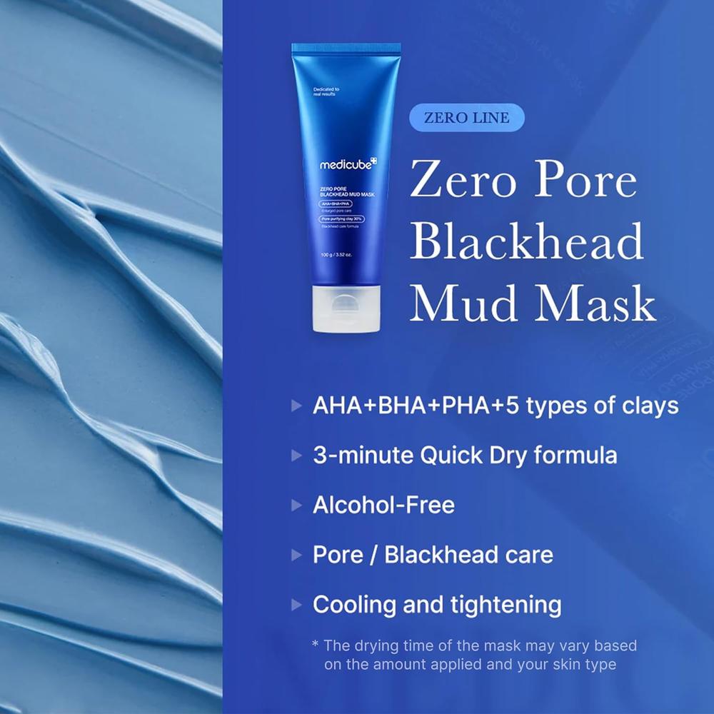 MASCARILLA MEDICUBE ZERO PORE BLACKHEAD MUD MASK 3.52 OZ / 100 G - 2