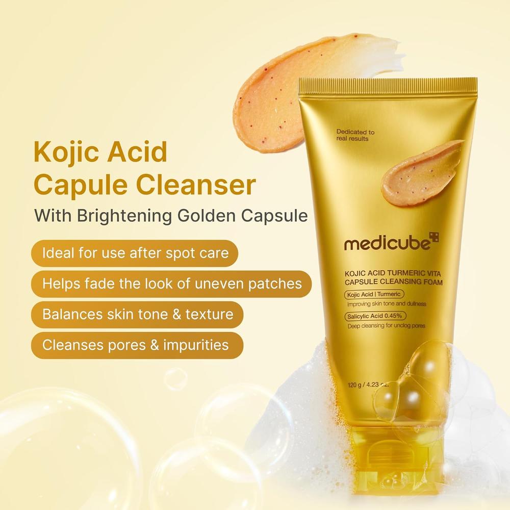 LIMPIADOR FACIAL EN ESPUMA MEDICUBE CAPSULAS DE CURCUMA 4.23 OZ / 120 G - 2