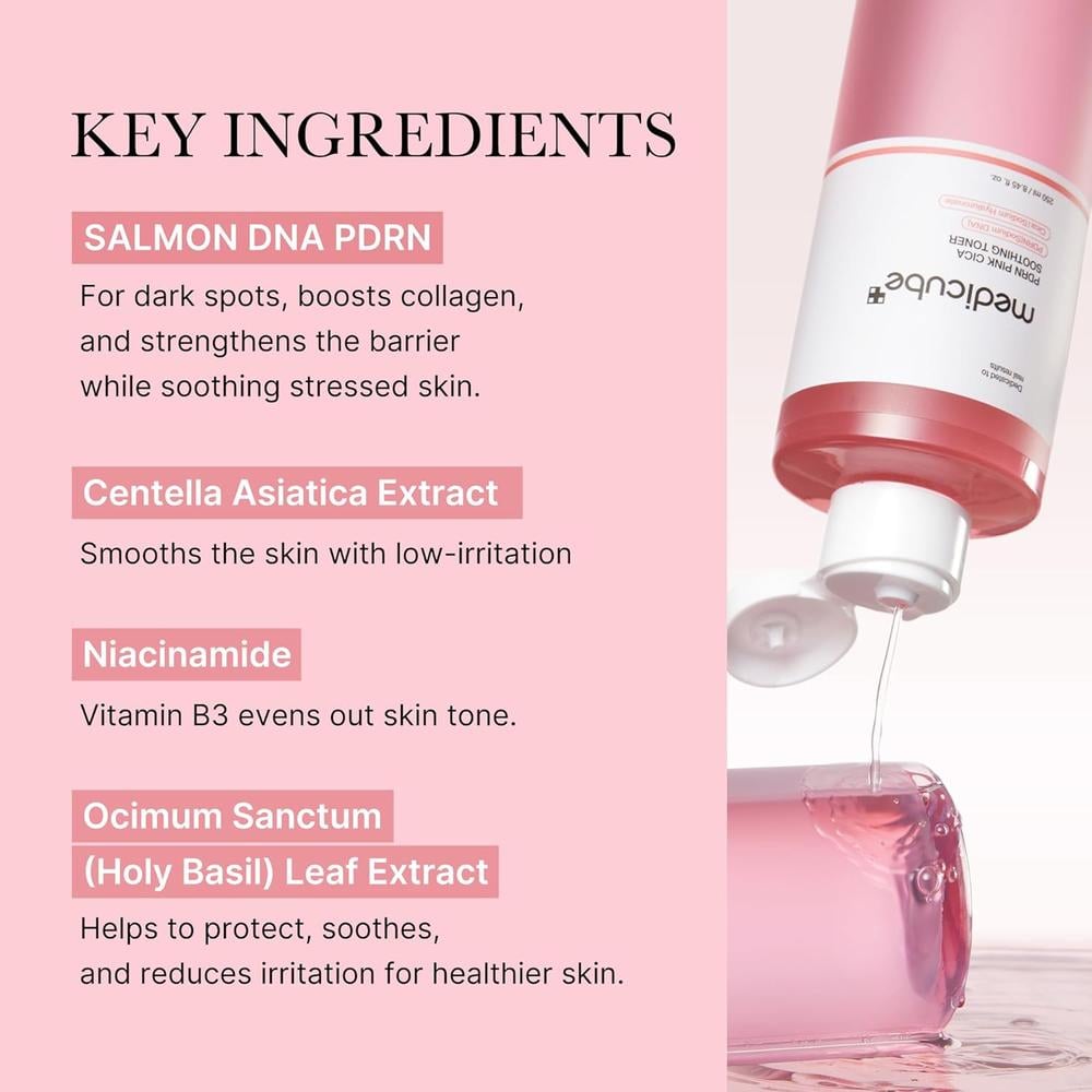 TÓNICO MEDICUBE SALMON DNA PDRN CICA TONER 8.45 OZ / 250 ML - 2