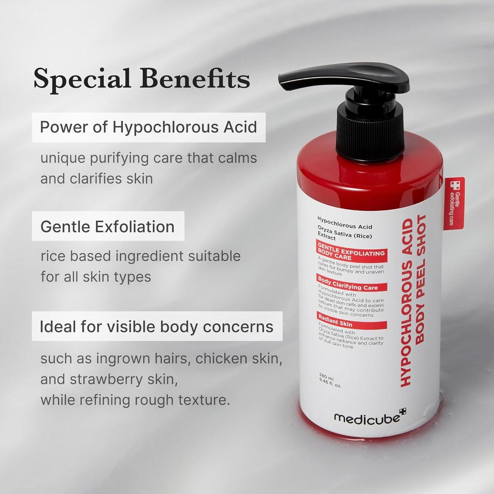 SERUM EXFOLIANTE CORPORAL MEDICUBE ACIDO HIPOCLOROSO 9.46 OZ / 280 ML - 5
