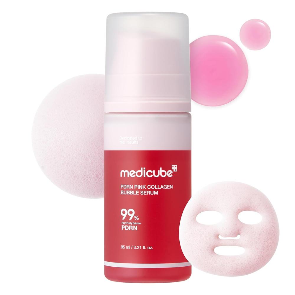 SERUM DE BURBUJAS DE COLAGENO ROSA MEDICUBE PDRN 3.21 OZ / 95 ML - 1