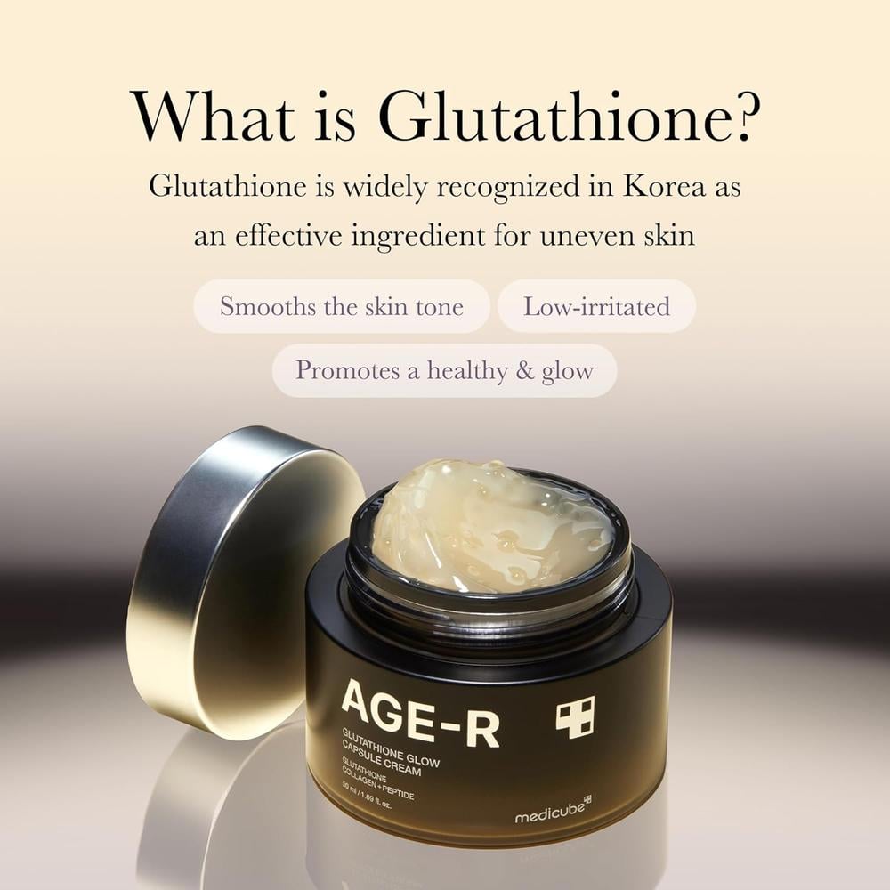 CREMA FACIAL MEDICUBE AGE-R GLUTATHIONE CAPSULE CREAM 1.7 OZ / 50 ML - 4