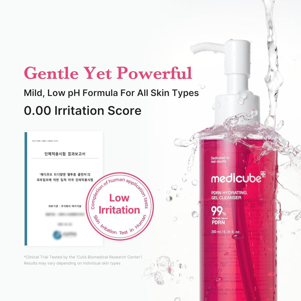 LIMPIADOR FACIAL EN GEL A ESPUMA MEDICUBE PDRN 6.76 OZ / 200 ML - 5