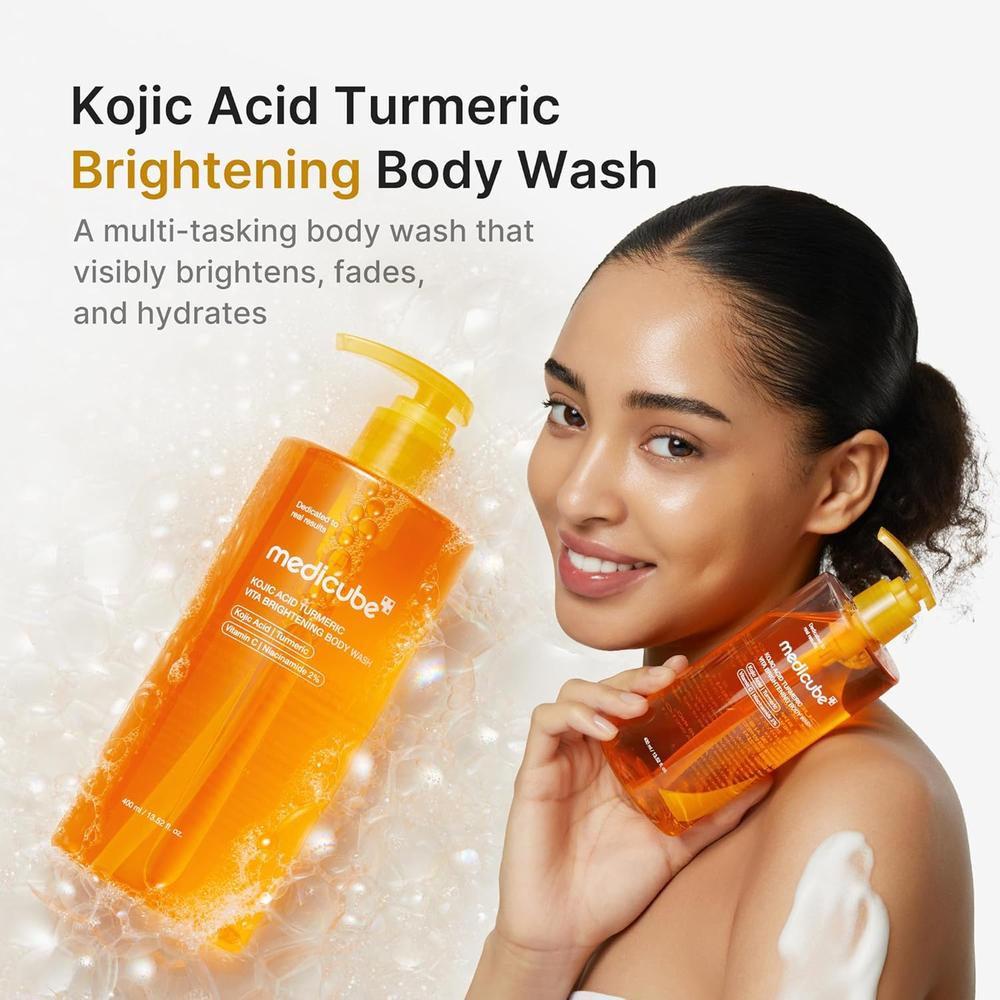 GEL DE DUCHA CORPORAL MEDICUBE ACIDO KOJICO Y CURCUMA 13.52 OZ / 400 ML - 2
