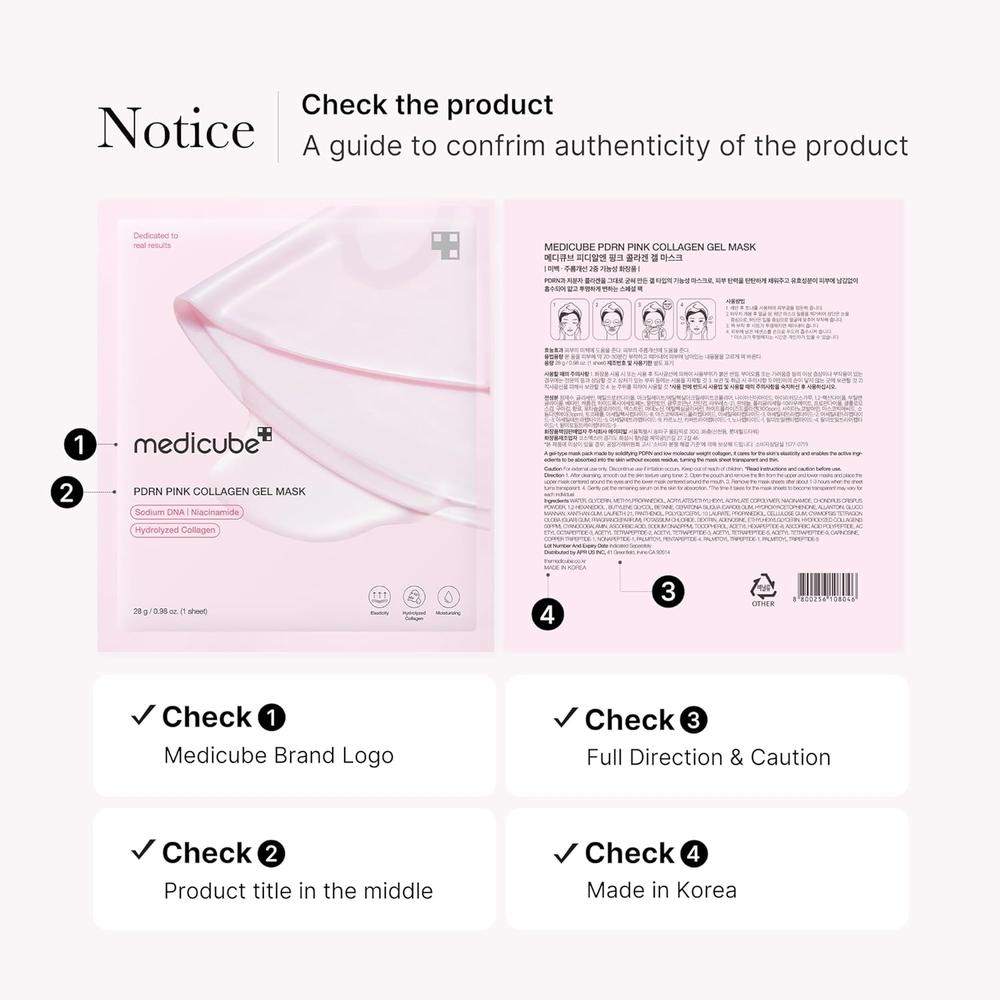 MASCARILLA MEDICUBE SALMON PINK COLLAGEN GEL MASK 0.98 OZ / 28 G - 2
