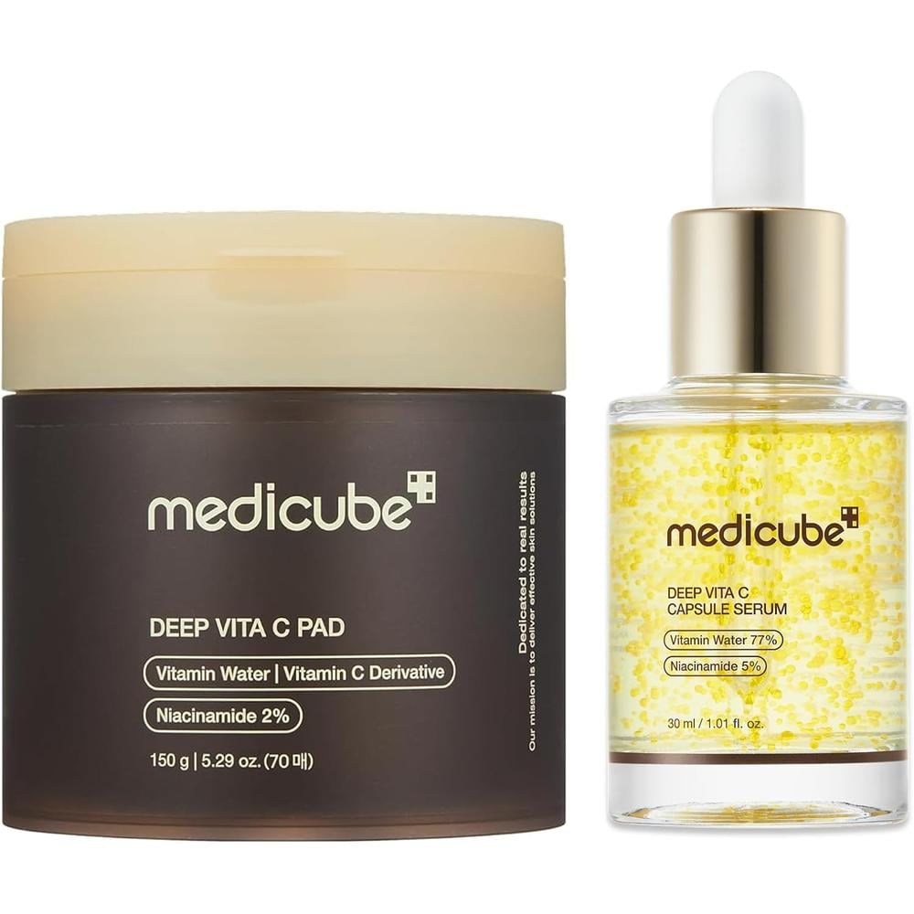 SET MEDICUBE DEEP VITA C RADIANCE PAD Y SERUM 2 PZS - 1