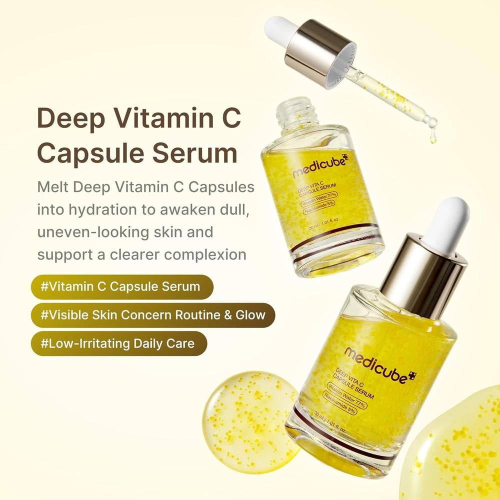 SET MEDICUBE DEEP VITA C RADIANCE PAD Y SERUM 2 PZS - 4