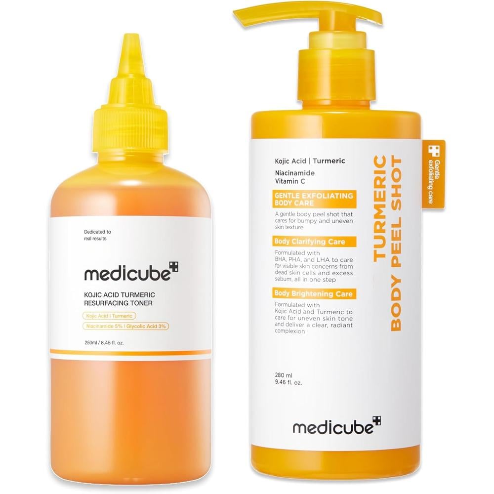 SET EXFOLIANTE Y TONIFICANTE DE CÚRCUMA Y ÁCIDO KÓJICO DE MEDICUBE 2 PZS - 1