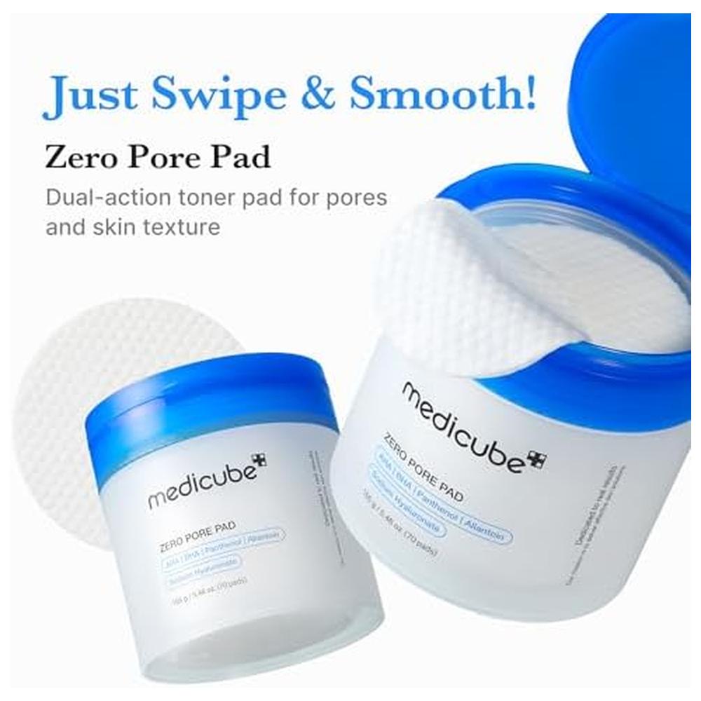 SET MEDICUBE ZERO PORE 2.0 + PDRN PINK PEPTIDE SERUM 2 PZS - 3