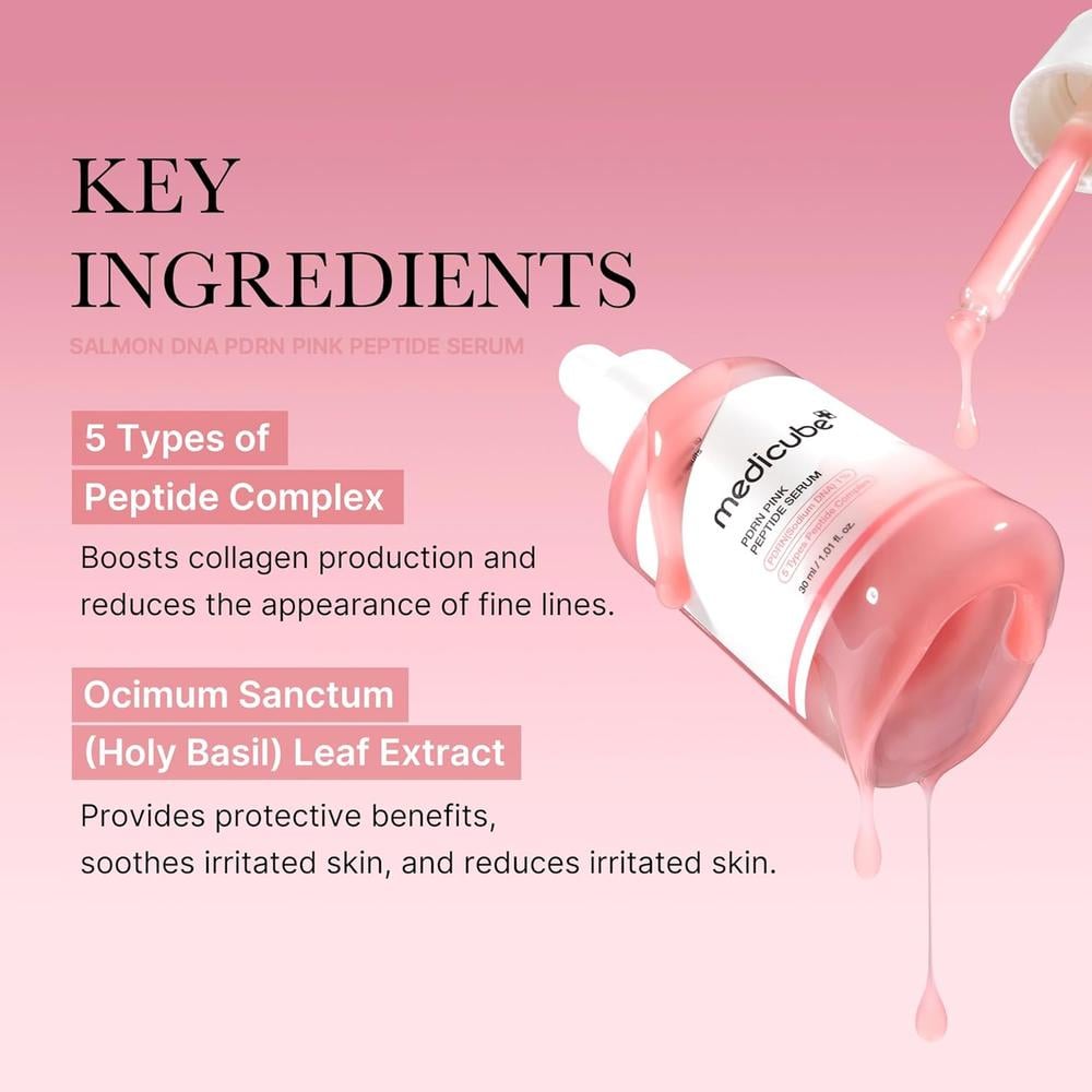 SET MEDICUBE SALMON DNA PDRN PINK PEPTIDE + ONE DAY AMPOULE 10 PZS - 4