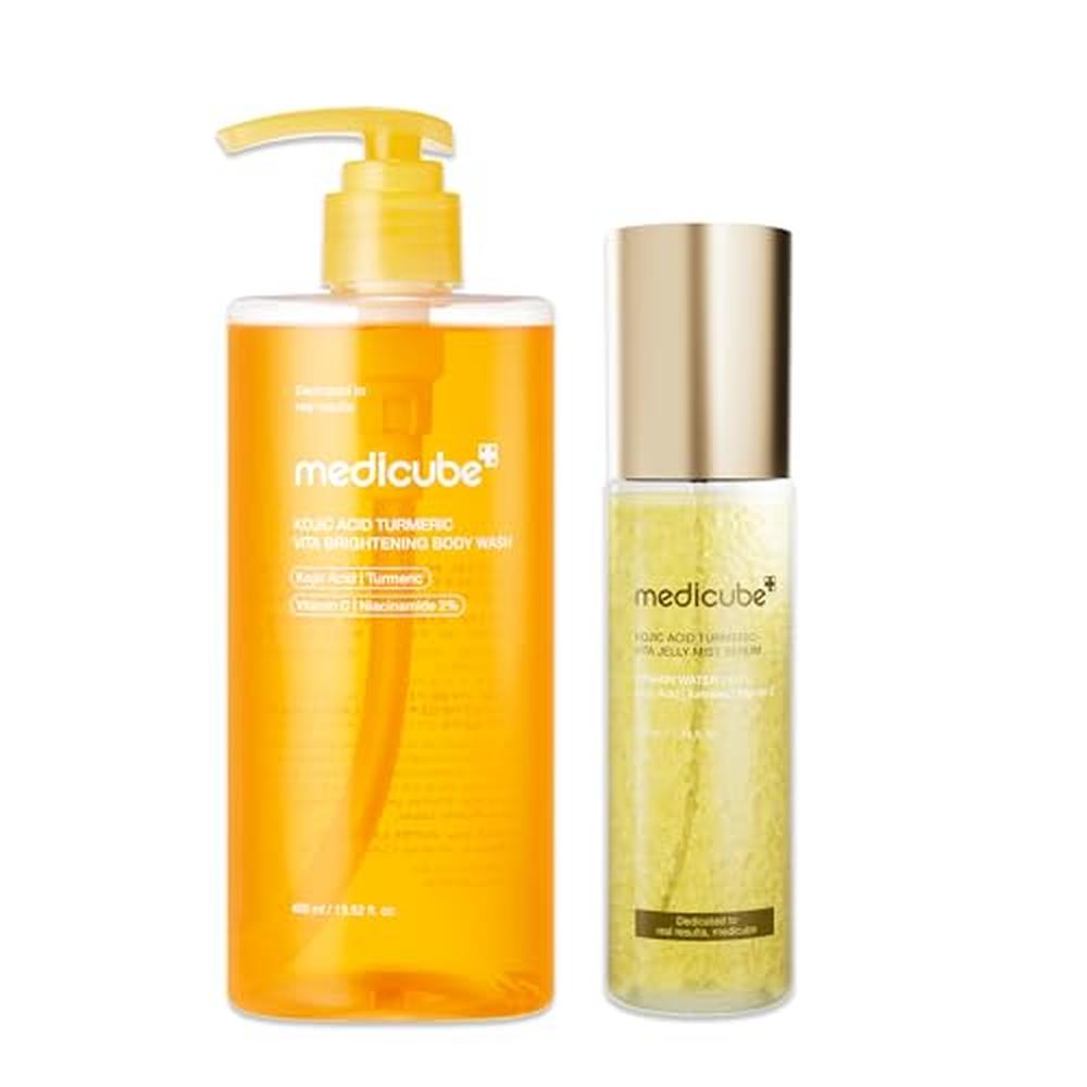 SET GEL DE DUCHA Y SPRAY ILUMINADOR ACIDO KOJICO MEDICUBE 2 PZS - 1