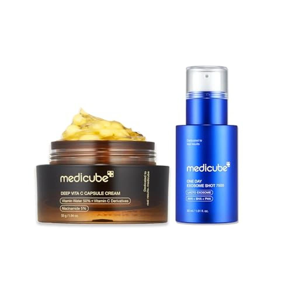 SET MEDICUBE GOLD VITA C CAPSULE CREAM + EXOSOME SHOT 7500 - 1