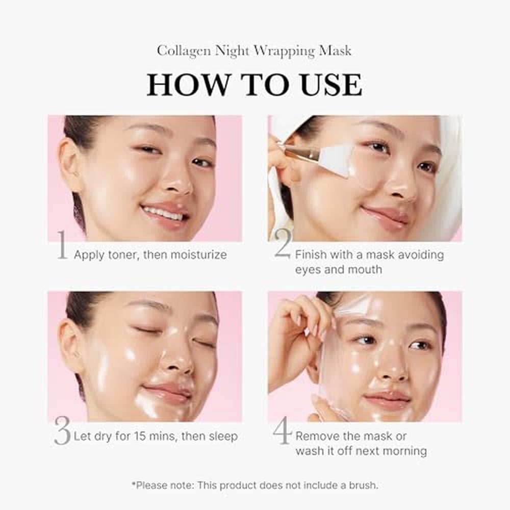 SET MASCARILLA MEDICUBE COLLAGEN NIGHT WRAPPING Y JELLY BRUSH SET 2 PZS - 5