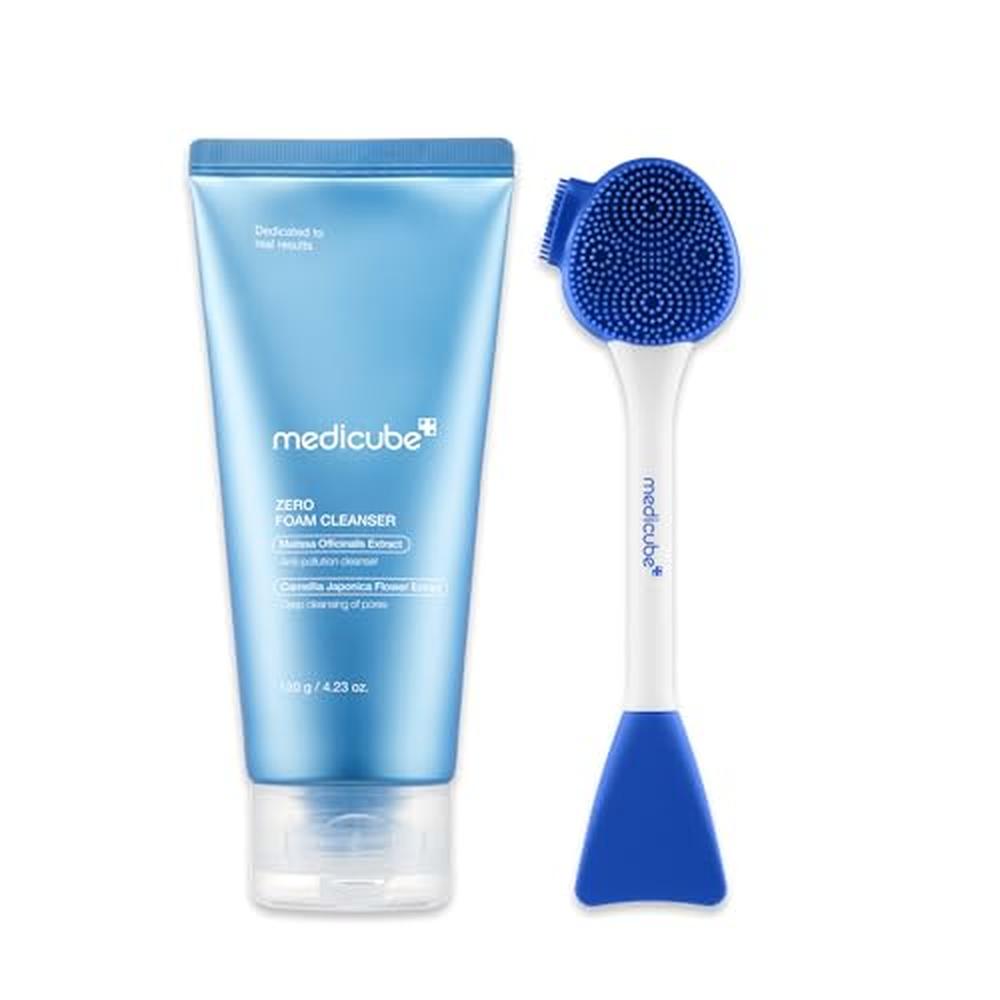 SET LIMPIADOR FACIAL SIN ESPUMA Y CEPILLO PARA POROS MEDICUBE 2 PZS - 1