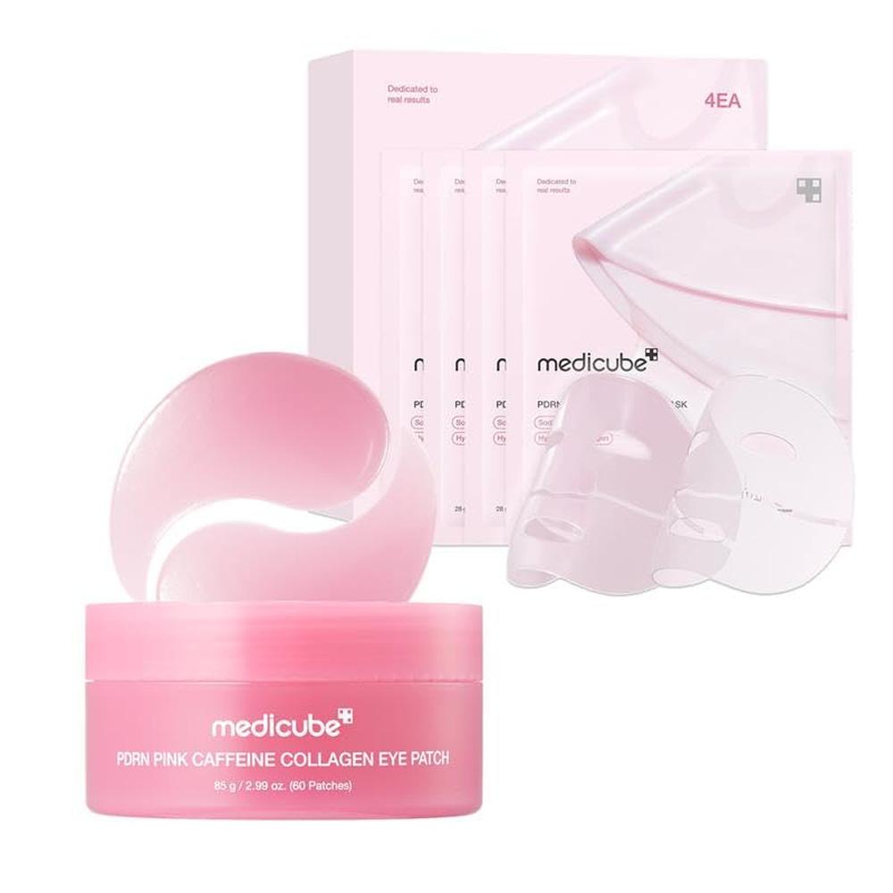 SET MEDICUBE ULTIMATE GLASS GLOW EYE Y MASK NIGHT 5 PZS - 1