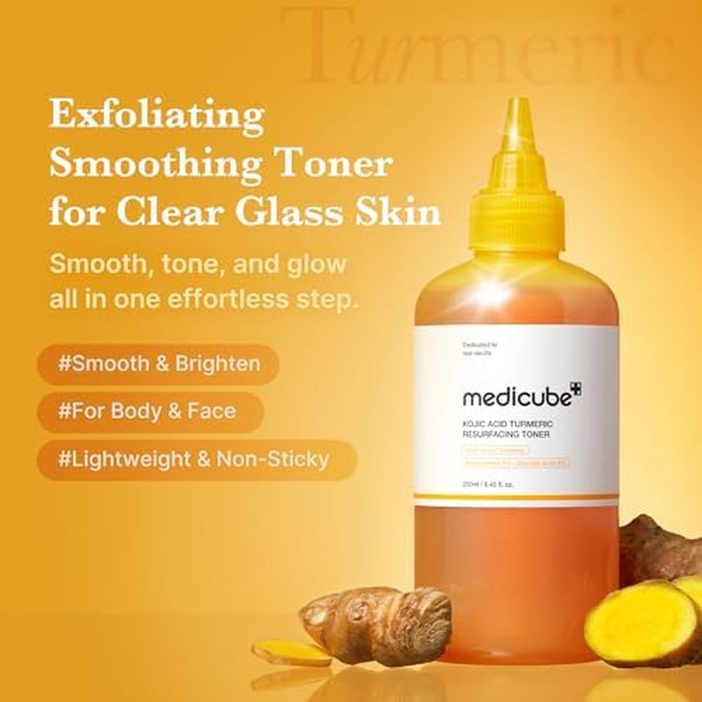 SET FACIAL MEDICUBE CON ÁCIDO KÓJICO, CÚRCUMA Y EXFOLIANTE 2 PZS - 2