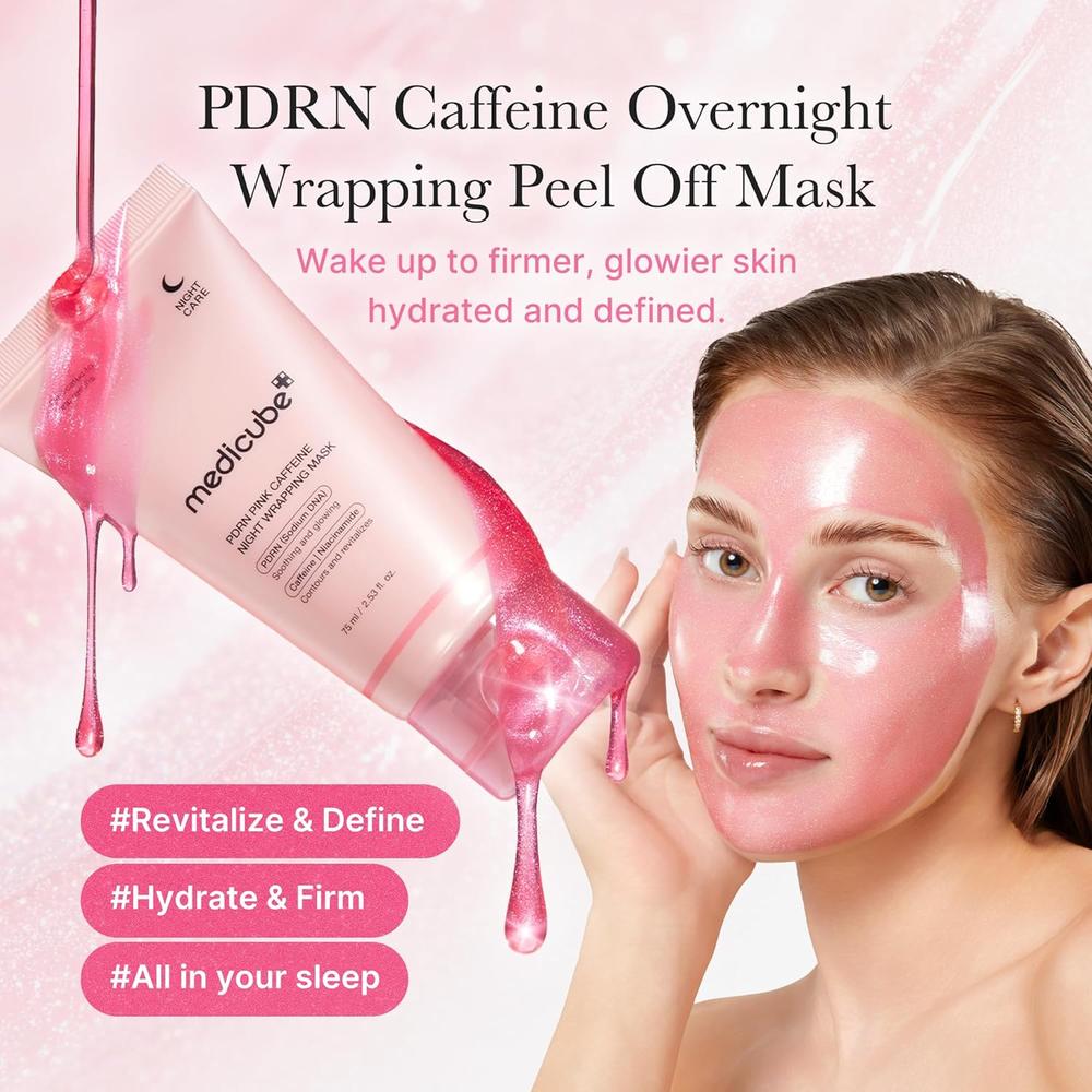 SET MASCARILLA MEDICUBE PDRN NIGHT WRAPPING MASK + JELLY BRUSH 2 PZS - 3
