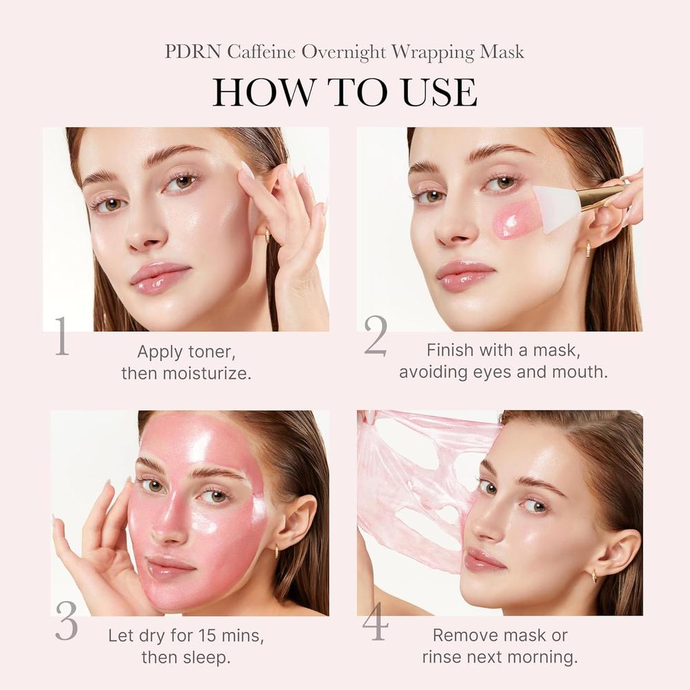SET MASCARILLA MEDICUBE PDRN NIGHT WRAPPING MASK + JELLY BRUSH 2 PZS - 5