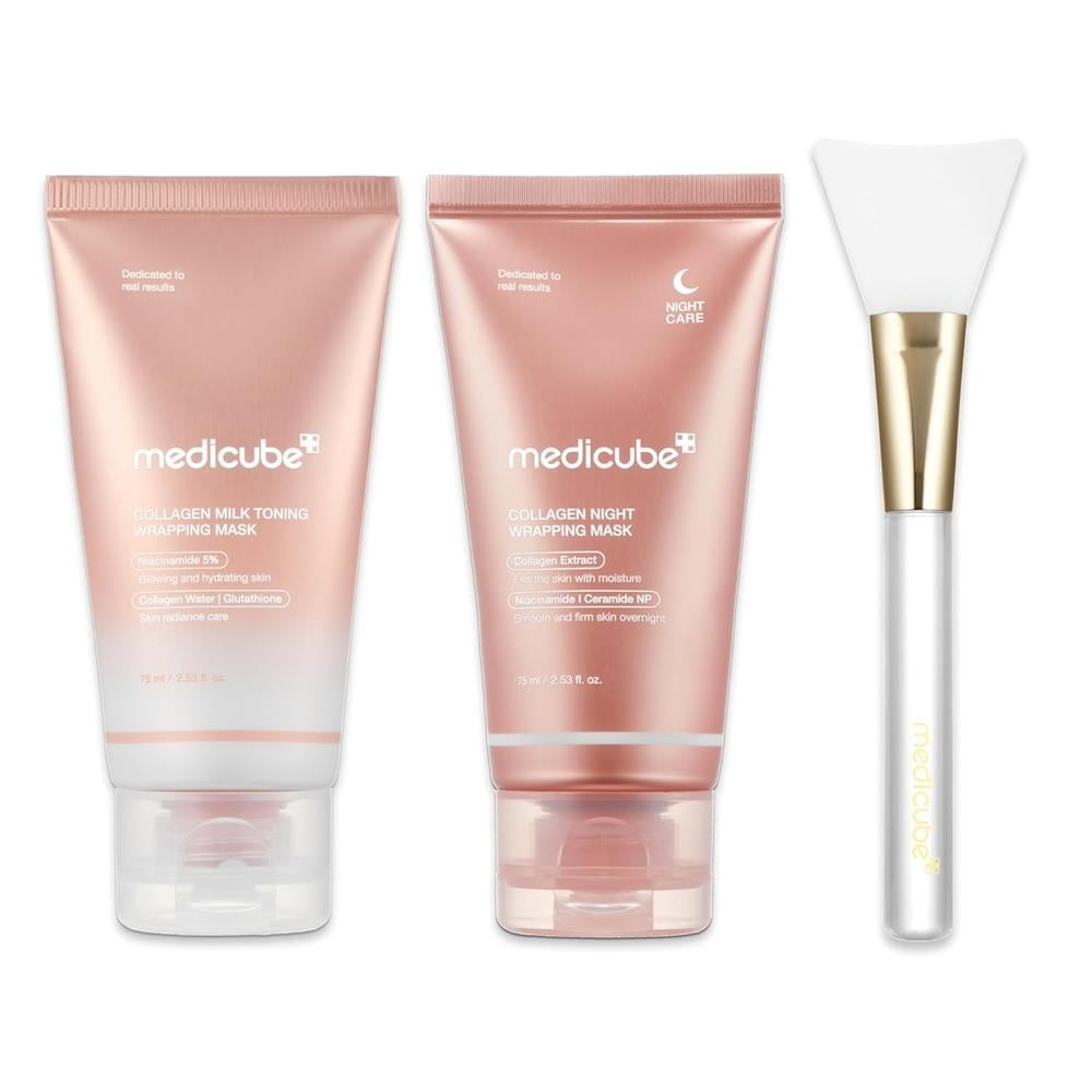 SET MASCARILLAS DE COLAGENO MEDICUBE DIA Y NOCHE 3 PZS - 1