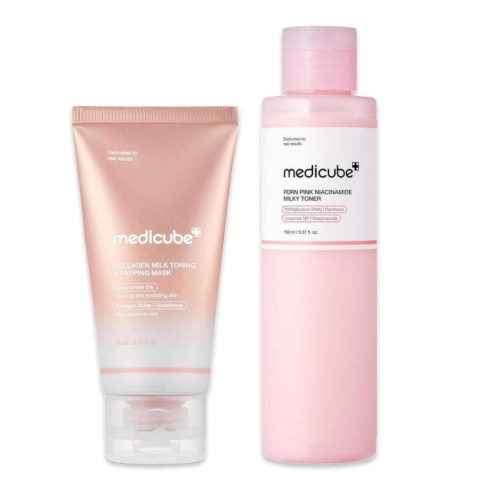 SET FACIAL MEDICUBE MILKY GLASED DONUT 2 PZS - 1