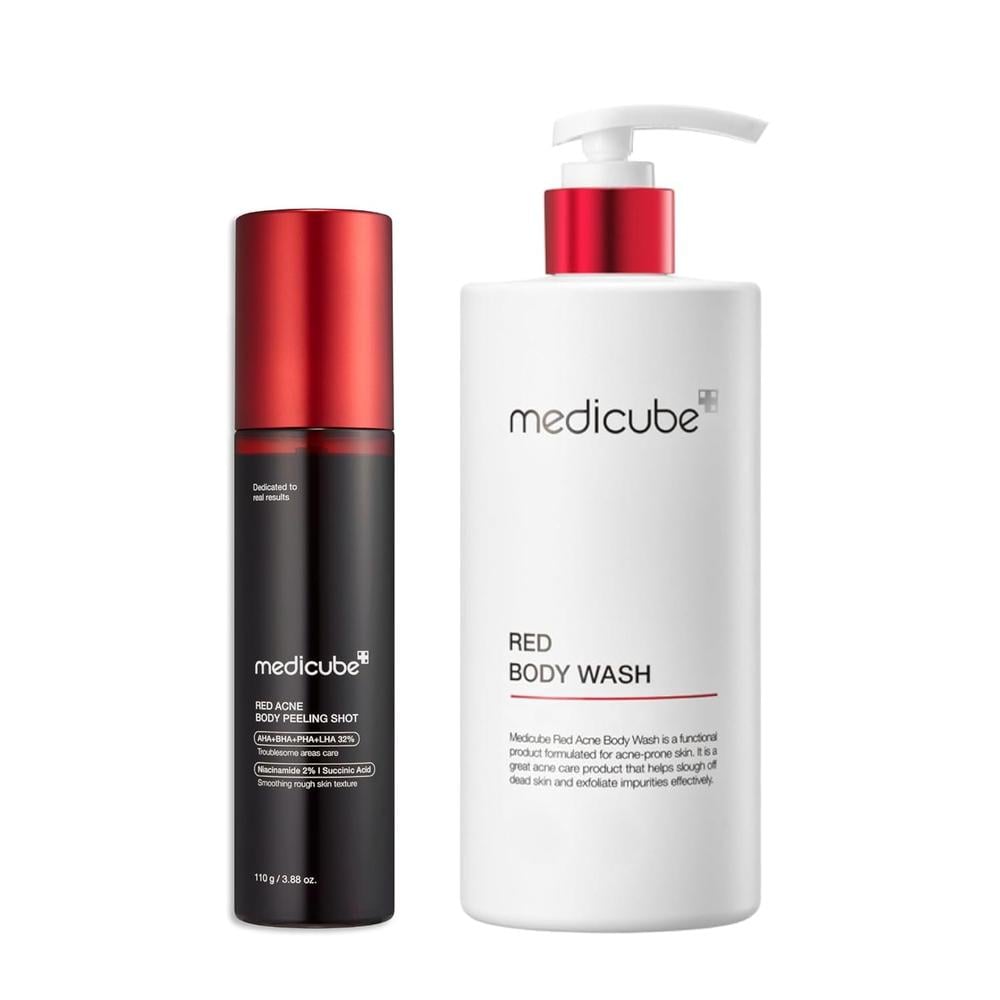 SET MEDICUBE RED BODY CARE PEELING SHOT + BODY WASH + RED BODY GEL SET 3 PZS - 1
