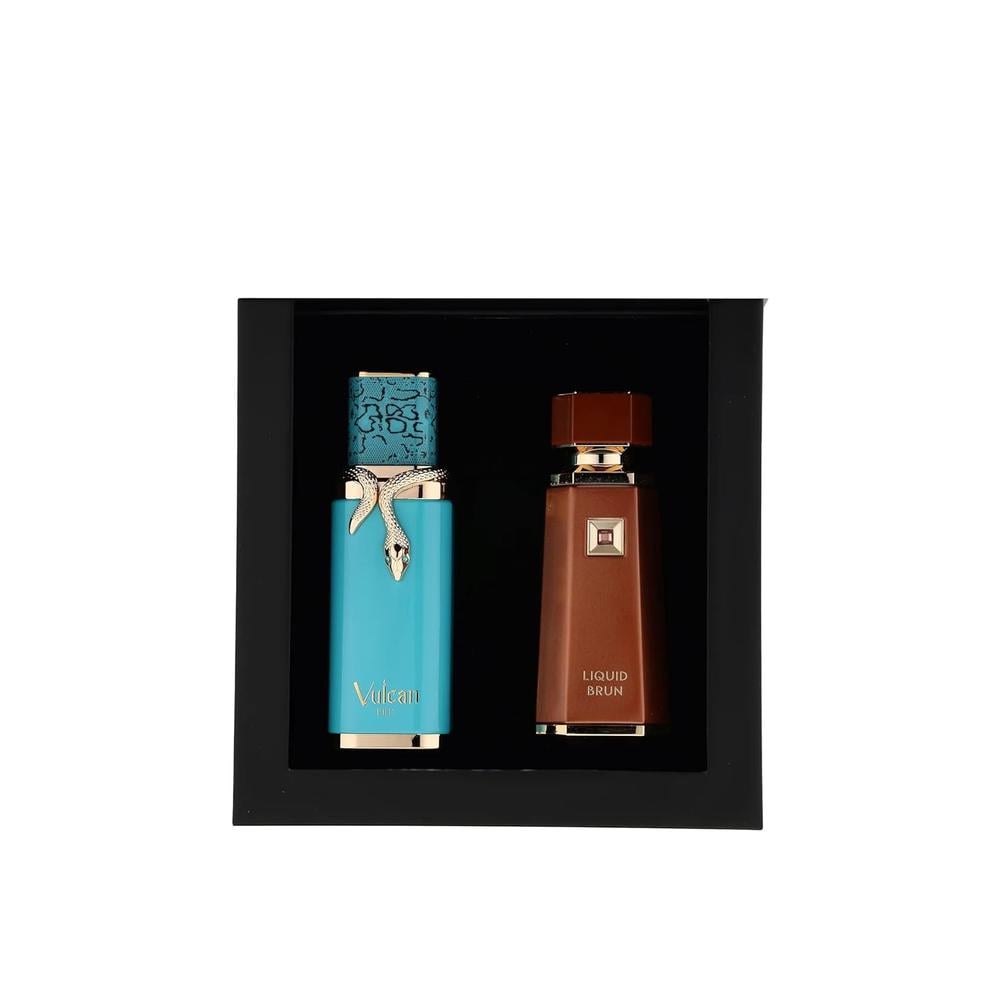 SET PERFUMES FRENCH AVENUE VULCAN FEU Y LIQUID BRUN UNISEX 2 PZS - 4