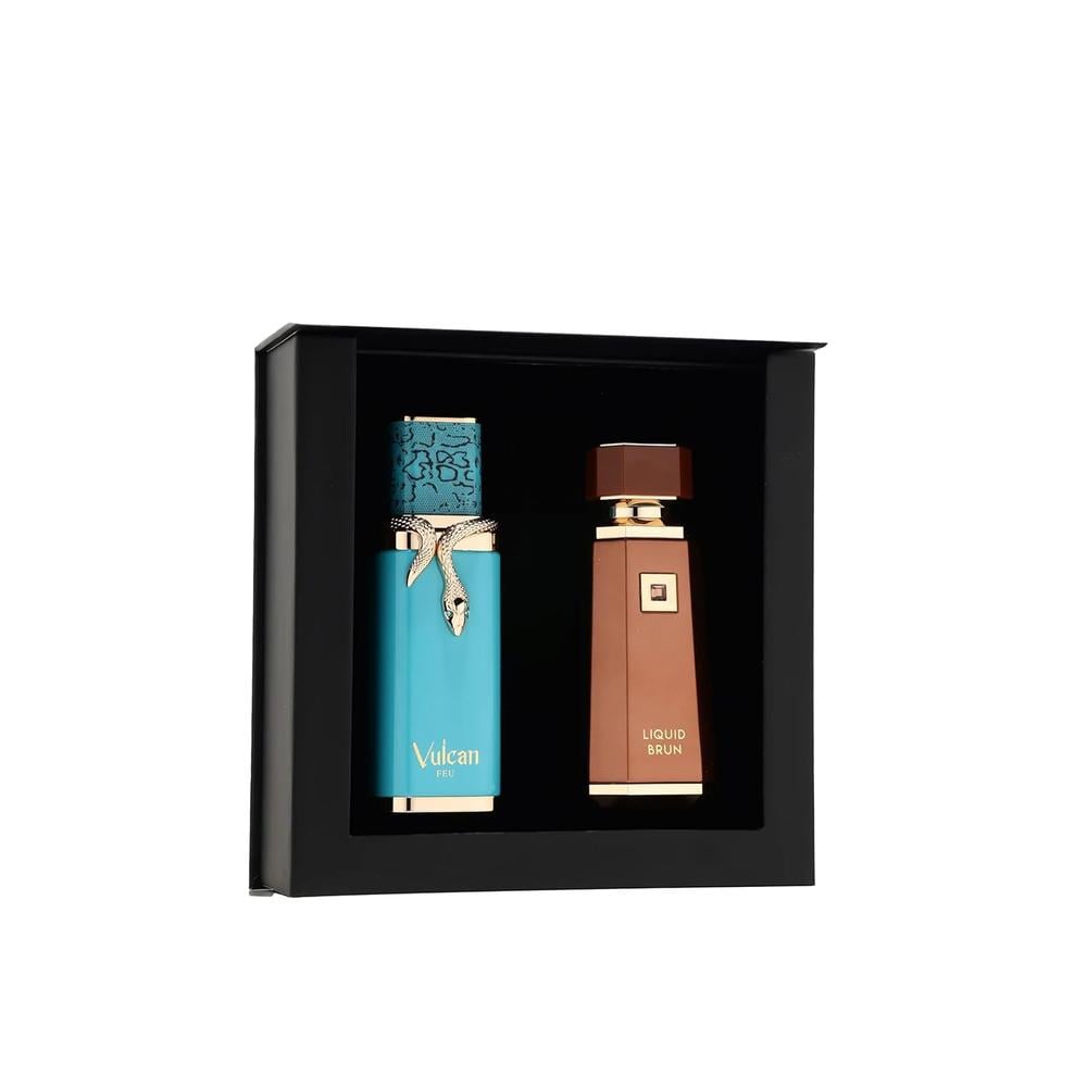 SET PERFUMES FRENCH AVENUE VULCAN FEU Y LIQUID BRUN UNISEX 2 PZS - 5