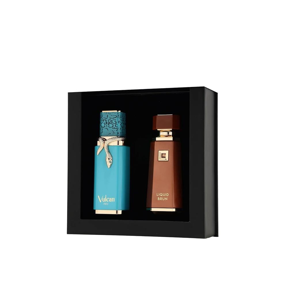 SET PERFUMES FRENCH AVENUE VULCAN FEU Y LIQUID BRUN UNISEX 2 PZS - 6