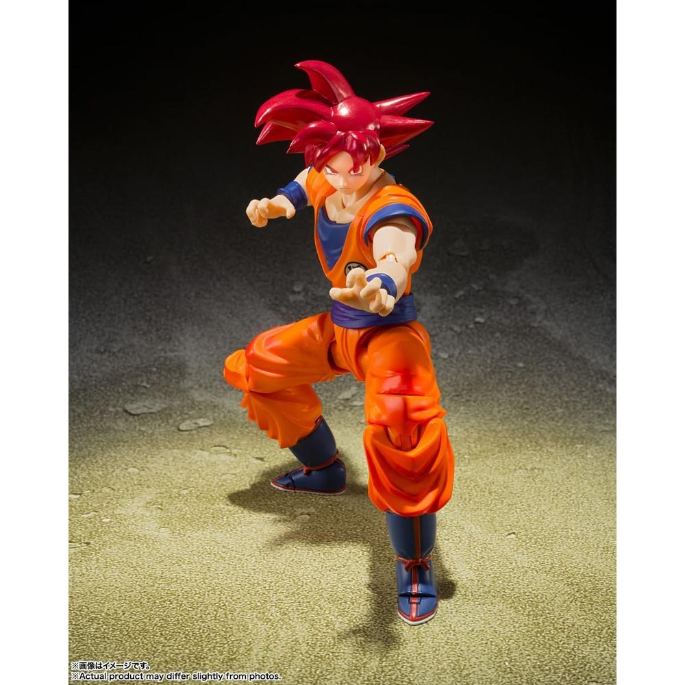 FIGURA SUPER SAIYAN GOD SON GOKU SH FIGUARTS TAMASHII NATIONS - 3