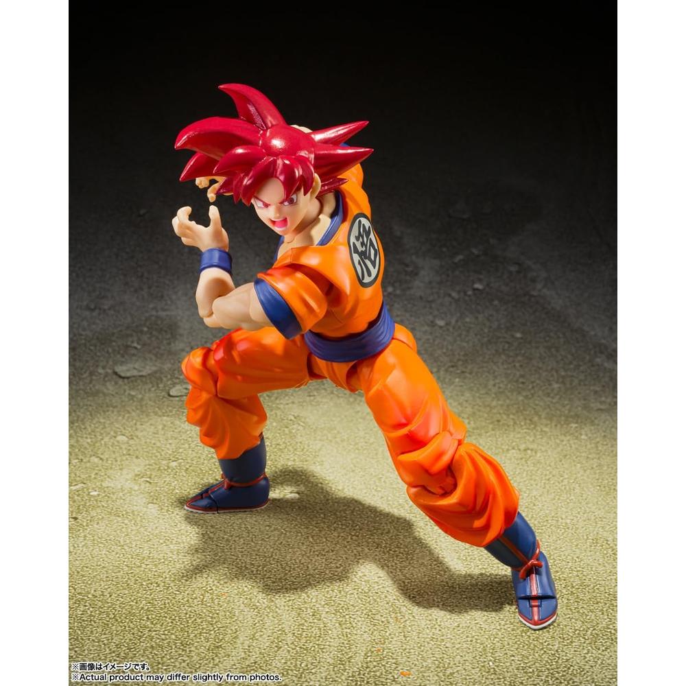 FIGURA SUPER SAIYAN GOD SON GOKU SH FIGUARTS TAMASHII NATIONS - 4