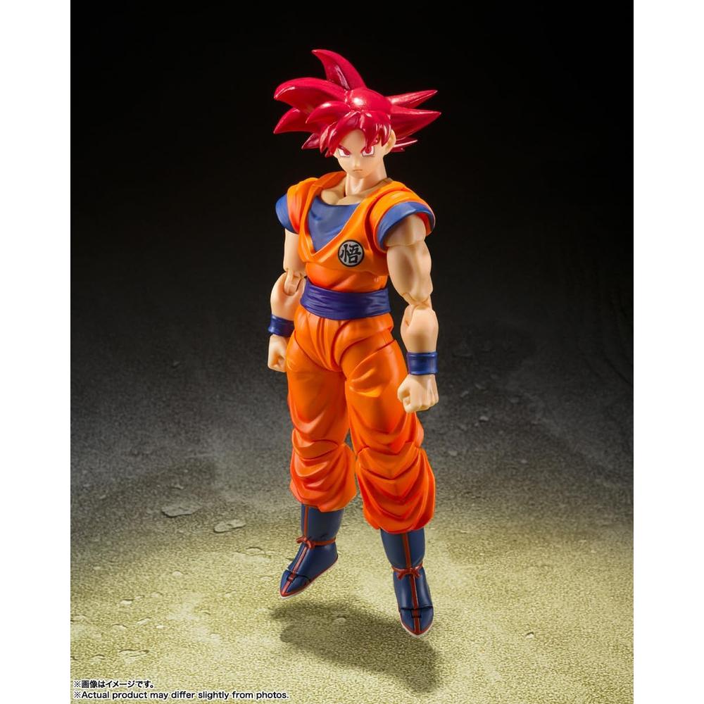 FIGURA SUPER SAIYAN GOD SON GOKU SH FIGUARTS TAMASHII NATIONS - 5