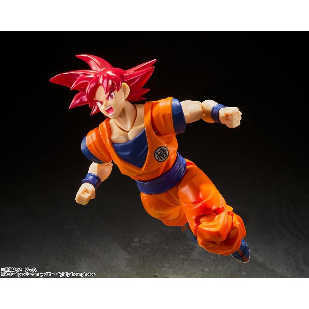 FIGURA SUPER SAIYAN GOD SON GOKU SH FIGUARTS TAMASHII NATIONS - 6