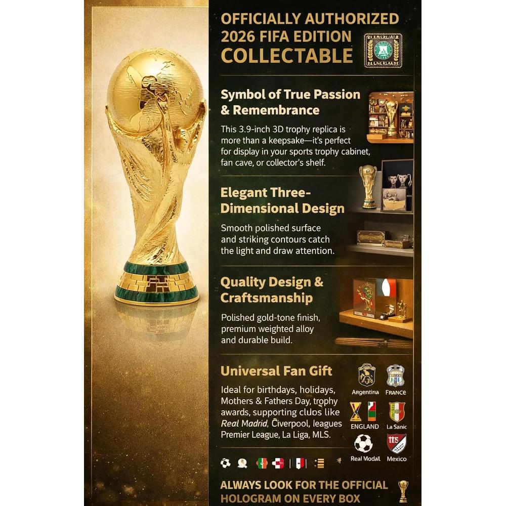 TROFEO RÉPLICA FIFA WORLD CUP 2026 10 CM - 2