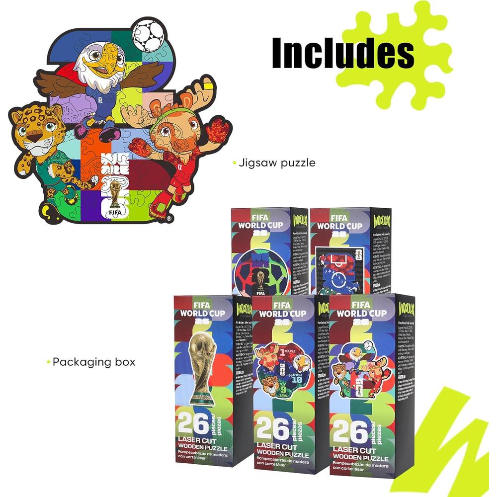 ROMPECABEZAS BOLSILLO FIFA WORLD CUP 2026 MASCOTAS 26 PCS - 6