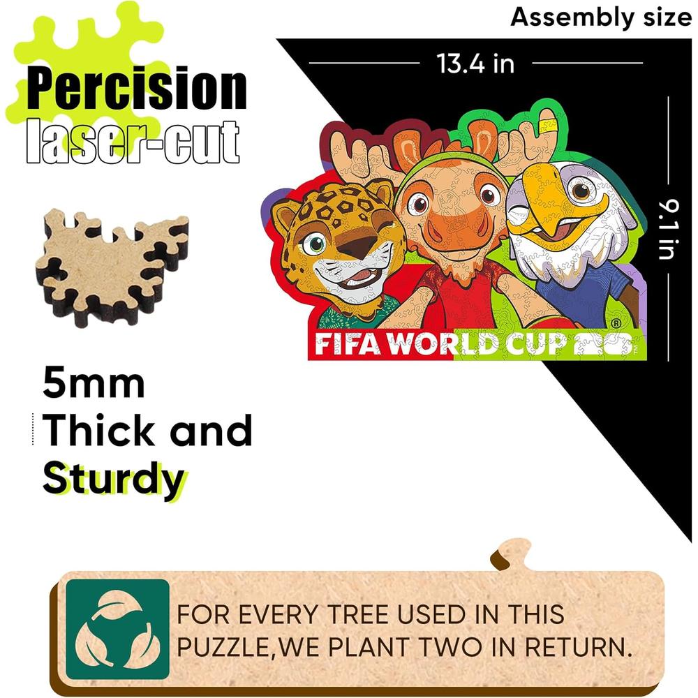ROMPECABEZAS SELFIE MASCOTAS FIFA WORLD CUP 2026 150 PCS - 5