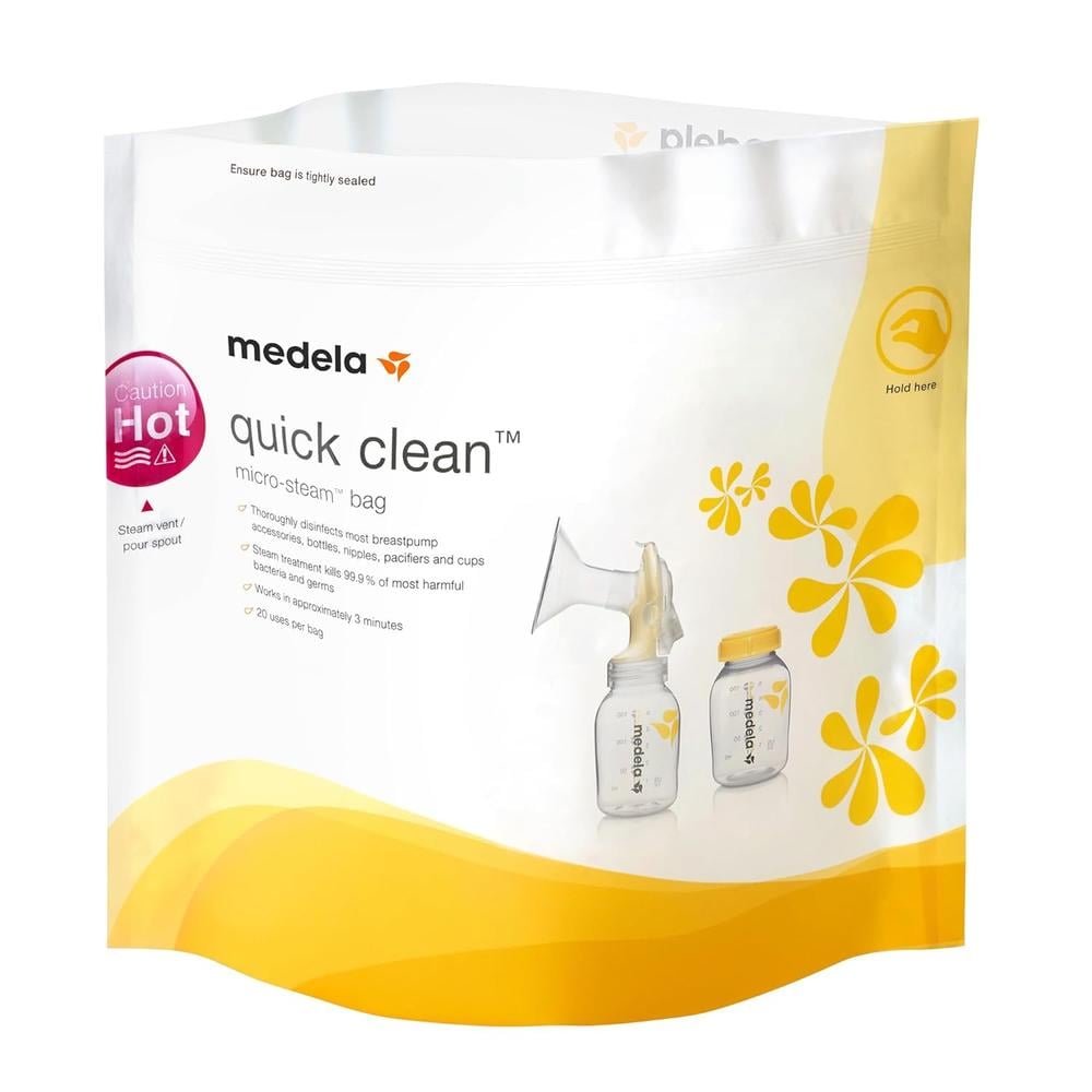 10 BOLSAS ESTERILIZADORAS MICROONDAS - MEDELA QUICK CLEAN - 3