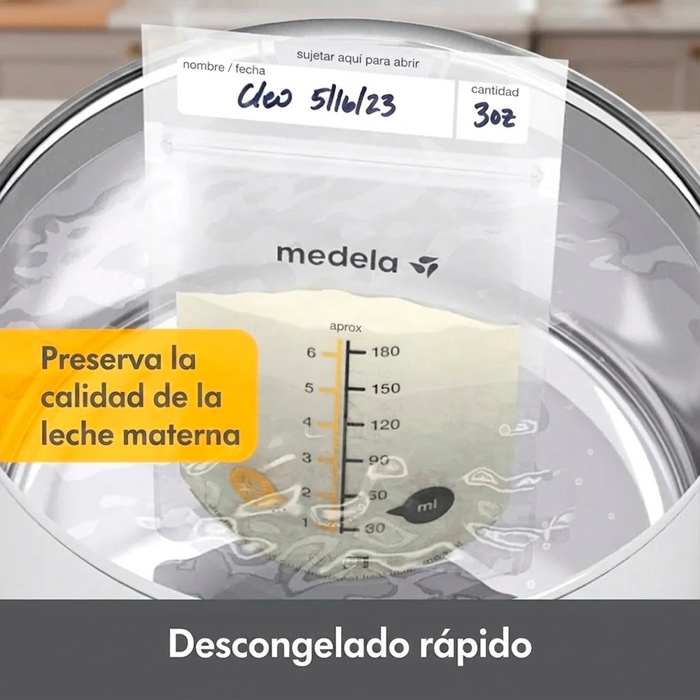 100 BOLSAS ALMACENAMIENTO LECHE MATERNA 170 ML - MEDELA - 4