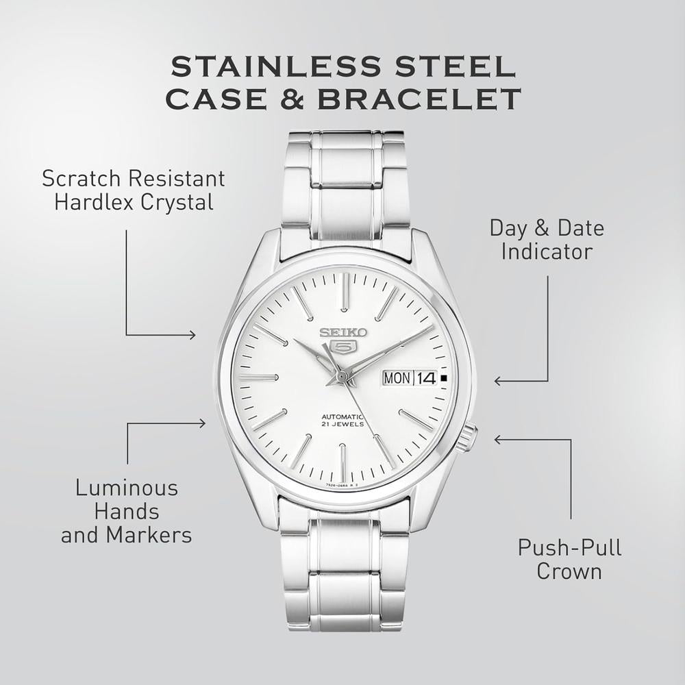 RELOJ SEIKO 5-7S AUTOMÁTICO PARA HOMBRE | BLANCO - 5