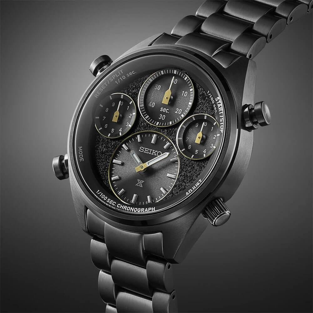 RELOJ SEIKO PROSPEX SPEEDTIMER SOLAR HOMBRE | NEGRO BRILLANTE - 4