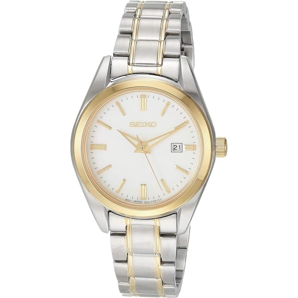 RELOJ SEIKO SUR636 ESSENTIALS BICOLOR PARA MUJER | DORADO - 1