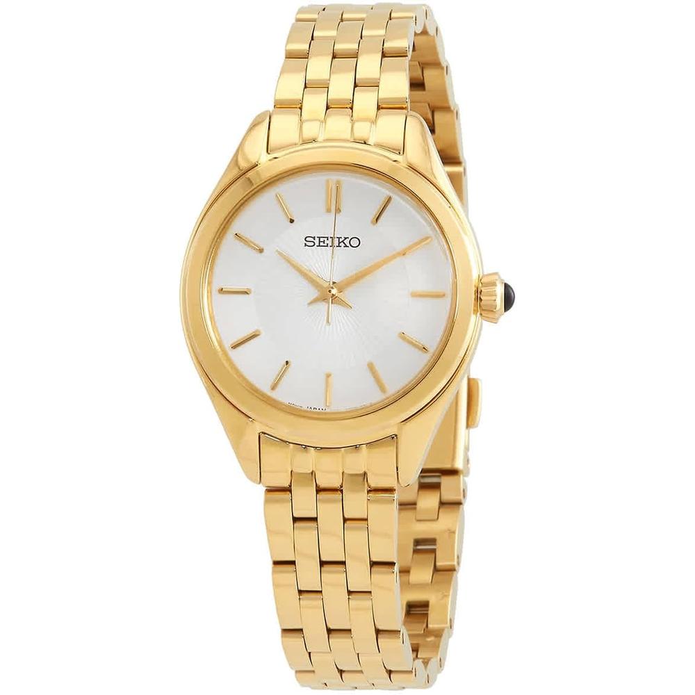 RELOJ SEIKO SUR538 CUARZO PARA MUJER | BLANCO/ DORADO - 1