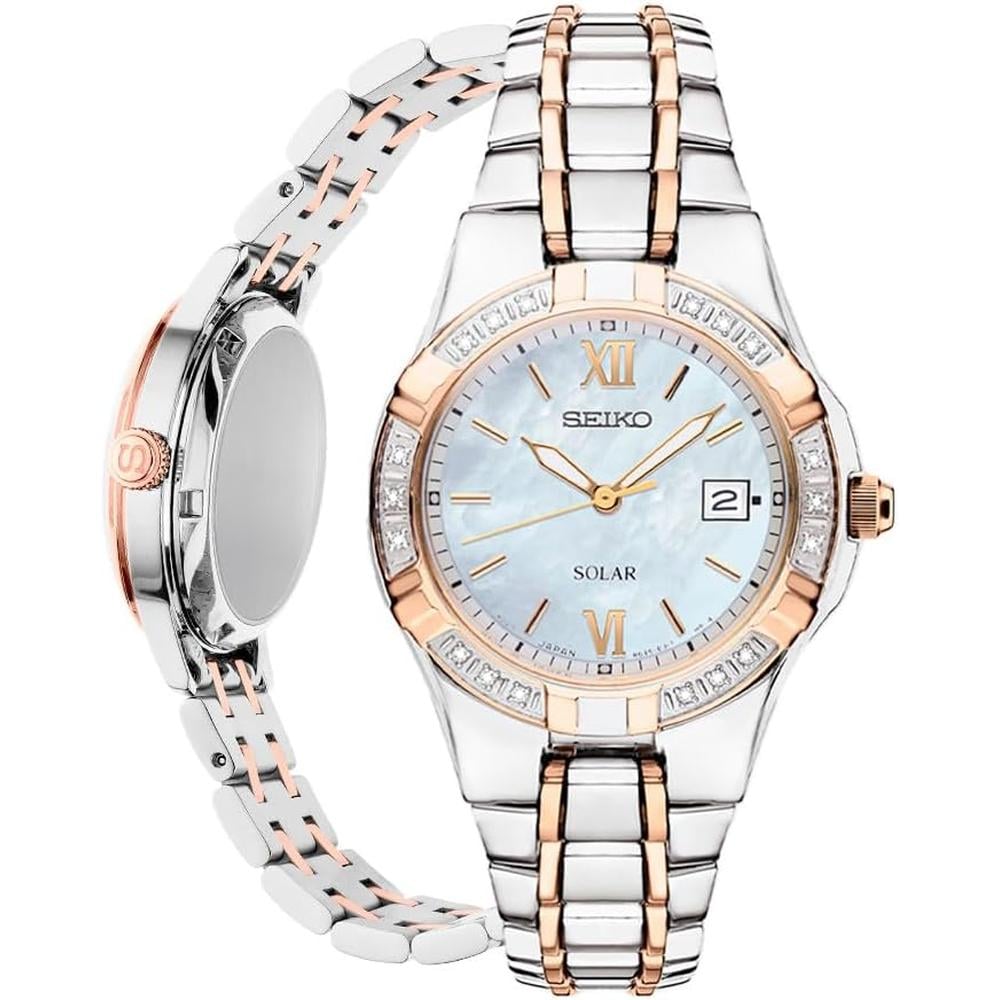 RELOJ SEIKO SUT068 SOLAR DIAMANTES PARA MUJER | MULTICOLOR - 1
