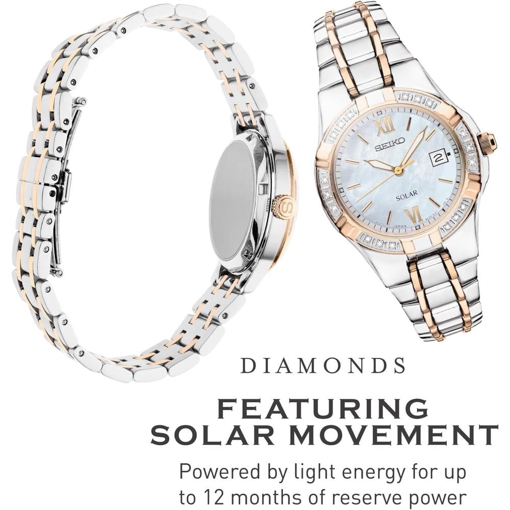 RELOJ SEIKO SUT068 SOLAR DIAMANTES PARA MUJER | MULTICOLOR - 3