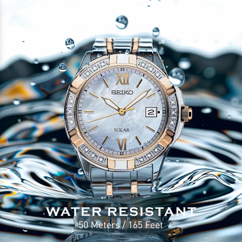 RELOJ SEIKO SUT068 SOLAR DIAMANTES PARA MUJER | MULTICOLOR - 4