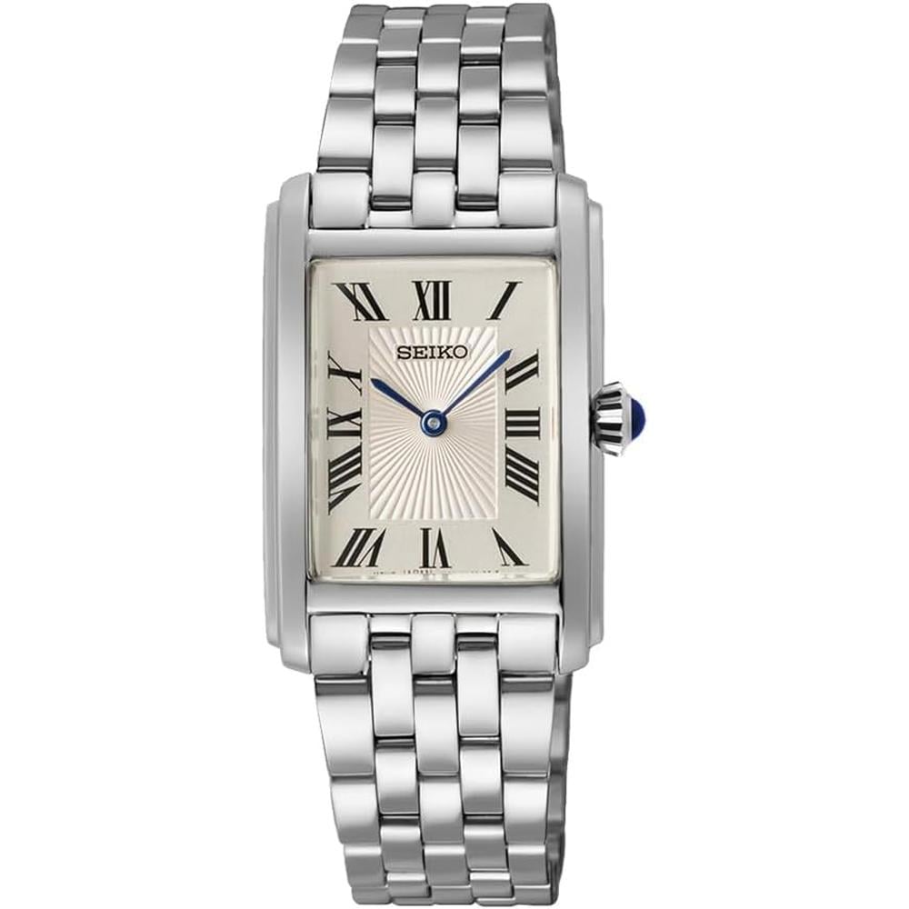 RELOJ SEIKO SWR083 ESSENTIALS RECTANGULAR PARA MUJER | PLATA - 1